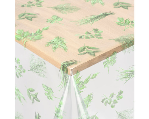 Protège-table Crystal vert herbes largeur 140 cm (au mètre) - HORNBACH