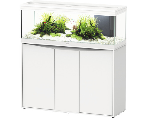 Kit complet d'aquarium aquatlantis Prestige 120 armoire fermée blanc