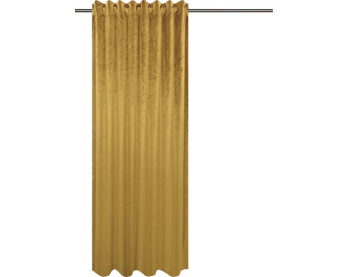 Vorhang mit Universalband Velvet senfgelb 140x280 cm