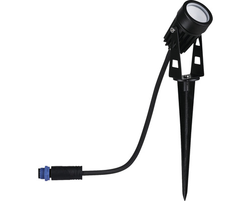 Paulmann Plug & Shine LED Spot mit Erdspiess IP44 3W 150 lm 3000 K warmweiss HxØ 260x42 mm schwarz 24 V