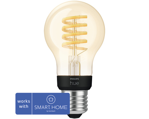 Philips hue Lampe White Ambiance dimmbar gold Filament A60 E27/7W(40W) 550 lm 2200K-6500 K - Kompatibel mit SMART HOME by hornbach