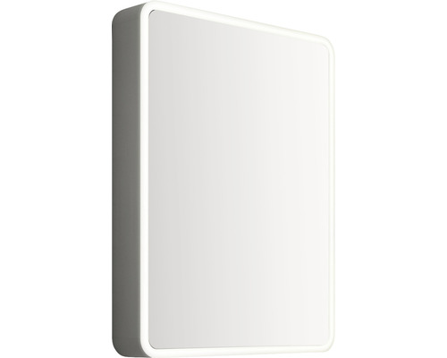 Spiegelschrank Mia 60 x 70 cm grau matt LED IP 44 (fremdkörper- und spritzwassergeschützt)