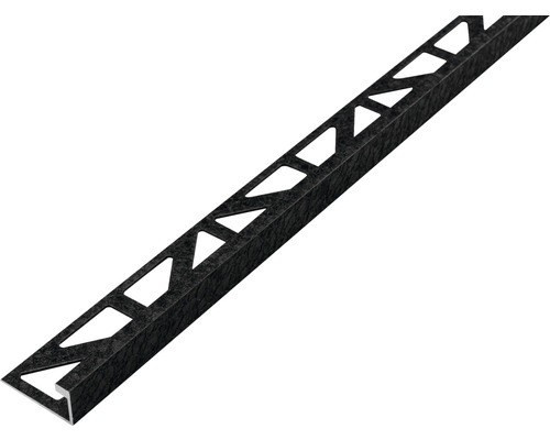Winkel-Abschlussprofil Dural Durosol Leather black, Länge 250 cm Höhe 11 mm