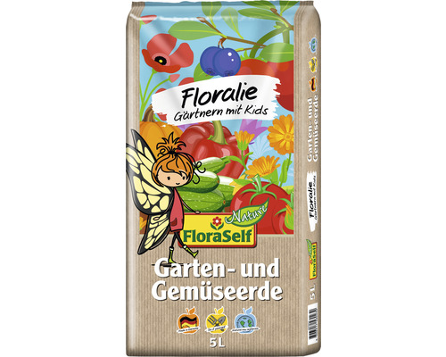 Terreau pour jardin et légumes FloraSelf Nature® Floralie 5 l