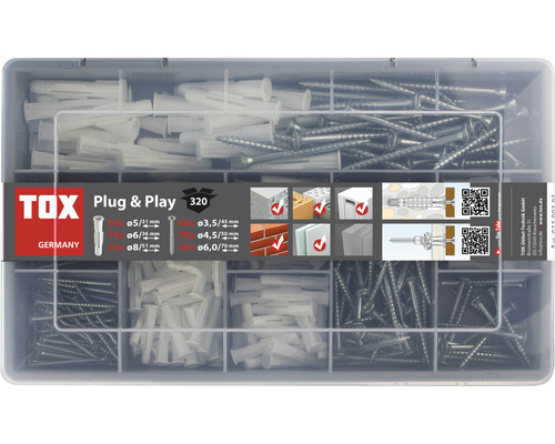 Sortimentskoffer Plug & Play Tox, 320 Stück