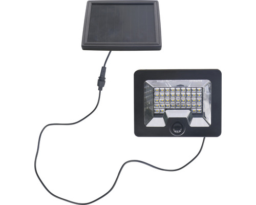LED Solar Wandstrahler mit Bewegungsmelder schwarz HxB 140x180 mm