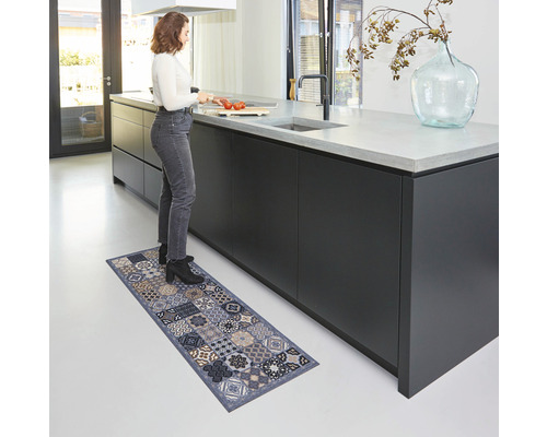 Küchenläufer - 50x150 cm Cook&Wash HORNBACH patchwork grau tiles