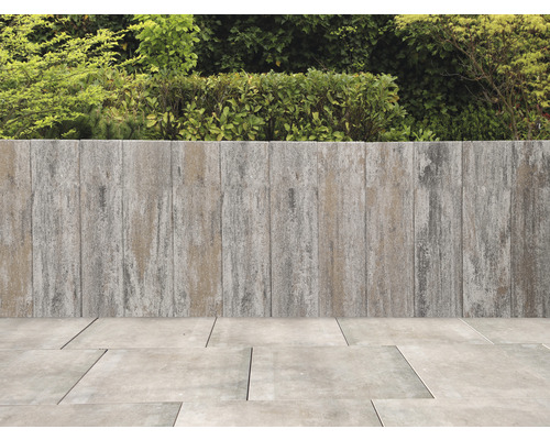 Palissade iMount Modern calcaire coquillier 80 x 12,5 x 12,5 cm