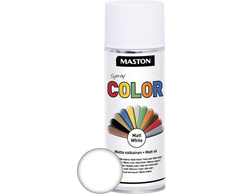 Maston Laque à pulvériser Color mat blanc 400 ml