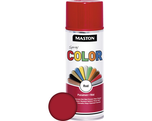 Maston Laque à pulvériser Color brillant rouge 400 ml