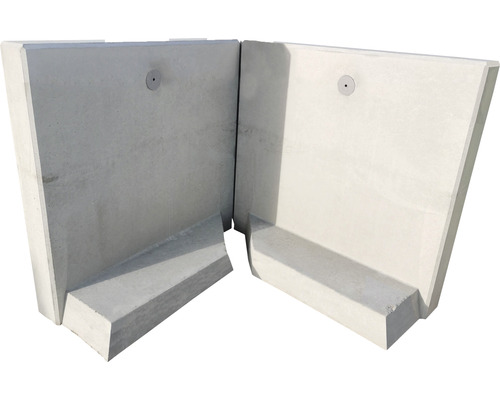 Support d'angle gris en deux parties pour la formation d'angles 55x30x100x12 cm béton apparent
