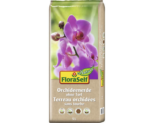 Terreau pour orchidées FloraSelf Nature 5 l