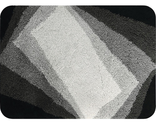 Badteppich spirella KALI 90 x 60 cm grau schwarz