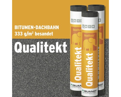 Quandt Bitumen Dachpappe Qualitekt 333 gr/m² besandet 10 x 1 m Rolle = 10 m²