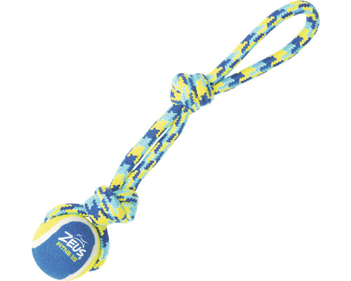 Hundespielzeug K9 Fitness by Zeus Rope Tug with Tennis Ball