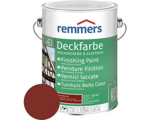 Remmers Deckfarbe Holzfarbe rotbraun 2,5 l