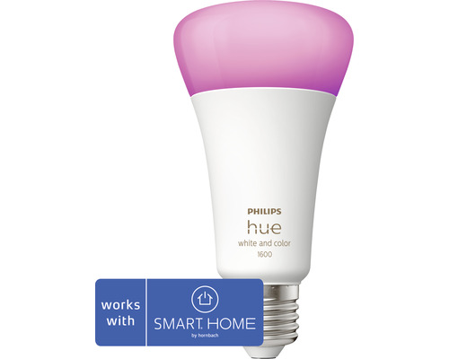 Philips hue Lampen White & Color Ambiance dimmbar matt A67 E27/15W(100W) 1600 lm RGBW 2000- 6500 K Kompatibel mit SMART HOME by hornbach