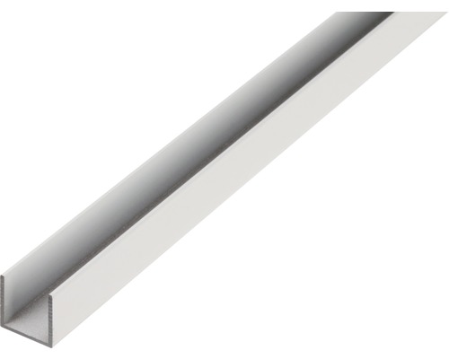 U-Profil Aluminium silber 25 x 25 x 2 x 2 mm 2 m
