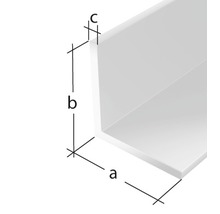 Profilé d’angle en PVC blanc 10x10x1 mm, 2 m-thumb-1