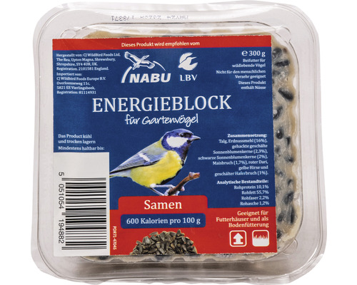Nourriture pour oiseaux de jardin NABU bloc d'énergie avec graines -  HORNBACH