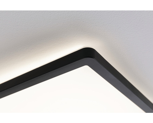 Plafonnier LED Abie LED fixe 37 W 4000 lm noir 60 x 60 cm - HORNBACH
