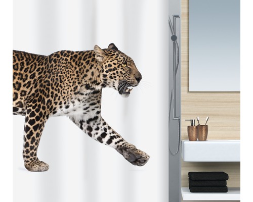 Duschvorhang Spirella Leopard beige 180x200 cm
