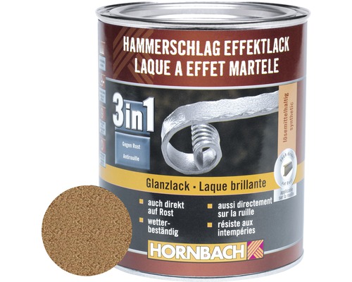 HORNBACH Hammerschlaglack Effektlack 3in1 glänzend kupfer 750 ml