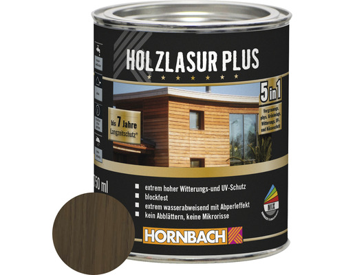 HORNBACH Holzlasur Plus nussbaum 750 ml
