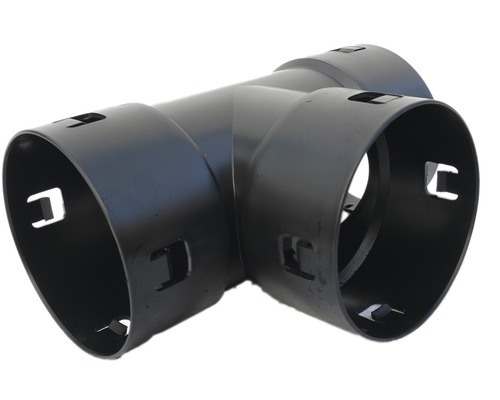 Pipelife T-Stück für Drainagerohr Kunststoff rund schwarz NW 100 mm