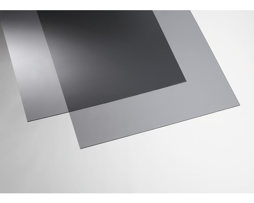 Plaque acrylique couleur 3x250x500 mm lisse grise