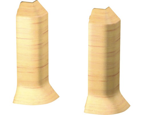 Aussenecken für Hartschaum-Sockelleiste 60 mm Buche