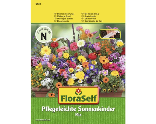 Blumensamenmix FloraSelf 'Pflegeleichte Sonnenkinder' einjährig Saatband samenfestes Saatgut