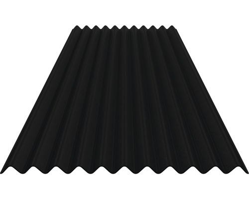 Gutta Bitumenwellplatte Sinus 76/30 schwarz 2000 x 835 x 2,2 mm