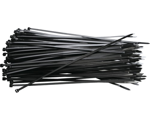 Kabelbinder 300 x 4,8 mm UV-beständig schwarz 100 Stk.