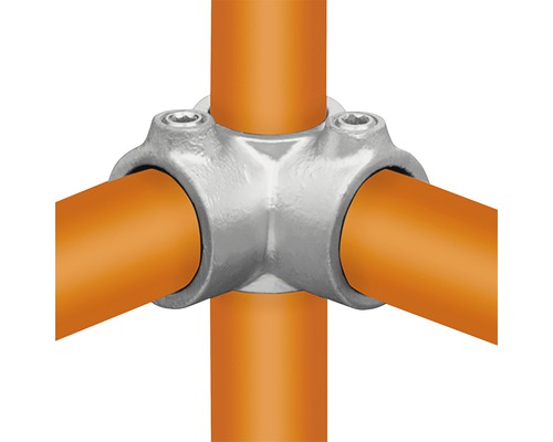 Pièce d'angle raccord de tube d'échafaudage en acier continu Ø 33 mm