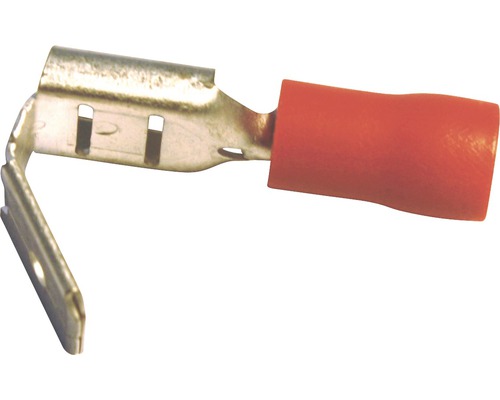 Flachsteckverbinder rot 6.3 mm 100 Stück