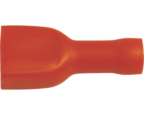 Flachsteckhülse rot 6.3 mm 100 Stück