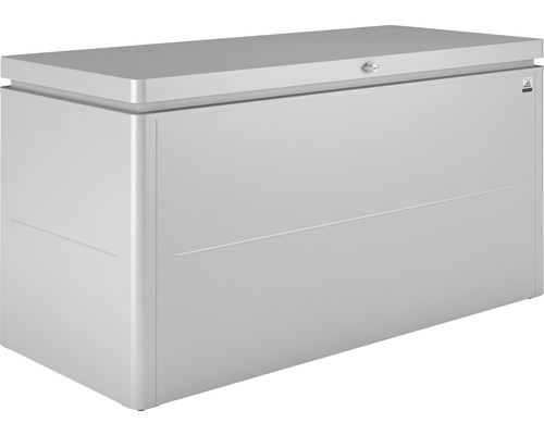 Auflagenbox biohort LoungeBox 160, 160x70 cm silber-metallic