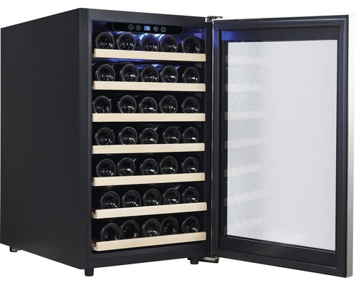 PKM WKS52A Weinkühlschrank für 52 Flaschen schwarz