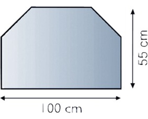 Vorlegeplatte Glas 100x55 cm 6-Eck