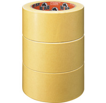 ROXOLID Duo Tape Doppelseitiges Klebeband Teppichklebebandset braun 3 x 50 mm x 25 m-thumb-1