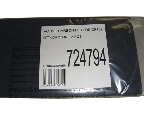 Aktivkohlefilter CF152 2 Stück
