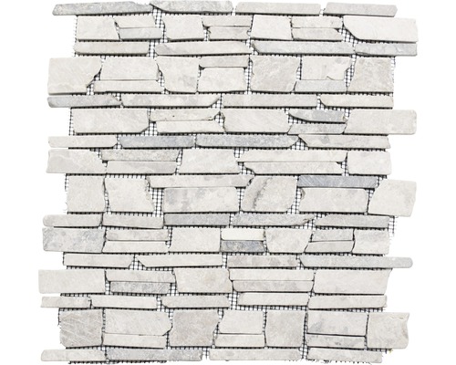 Natursteinmosaik Brick230 uni Grey30,5x30,5 cm
