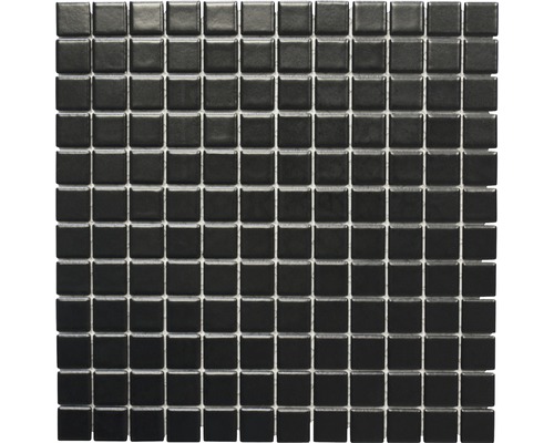 Keramikmosaik Quadrat uni CD144 schwarz matt 30x30 cm