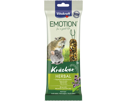 Vitakraft Emotion® Kräcker® Herbal Kleinnager, 3er