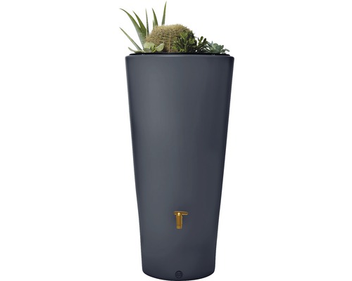 Récupérateur d'eau de pluie Vaso 2in1 avec bac à plantes, gris