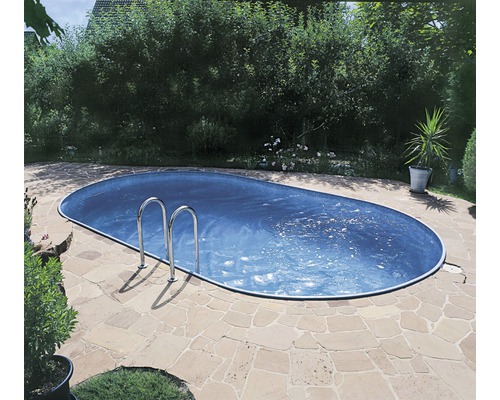 Einbaupool Stahlwandbecken Solo oval 525x320 cm Tiefe 150 cm kaufen bei