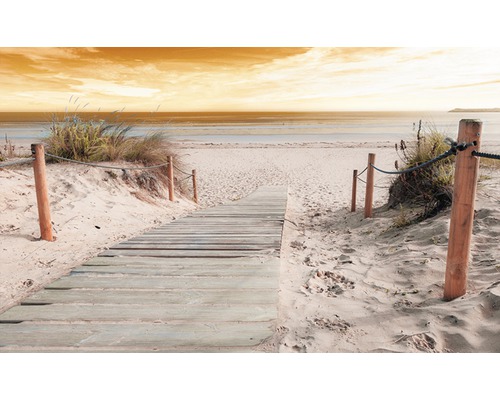Papier peint panoramique papier passerelle de plage II 254x184 cm