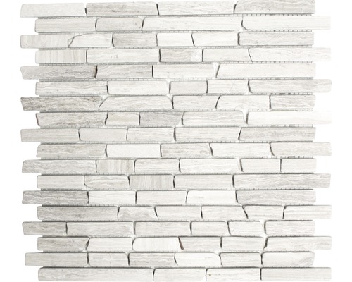 Natursteinmosaik MOS Brick 2012 Grau 30,5x32,2 cm