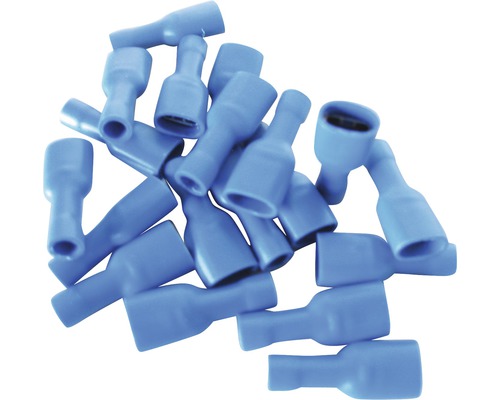 Flachsteckhülse vollisoliert blau 20 Stück